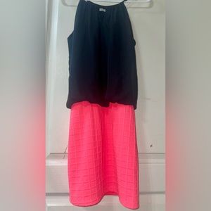 Charlotte Russe black & hot pink mini dress size Small NWOT